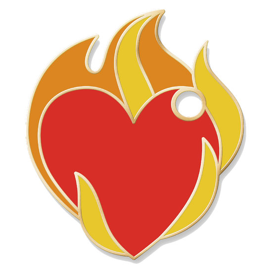 Flame Heart Tag