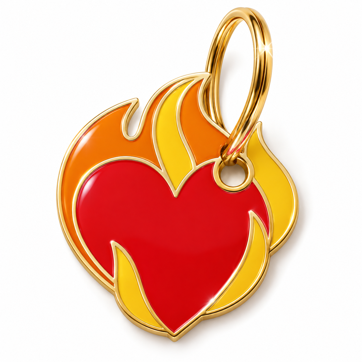 Flame Heart Tag