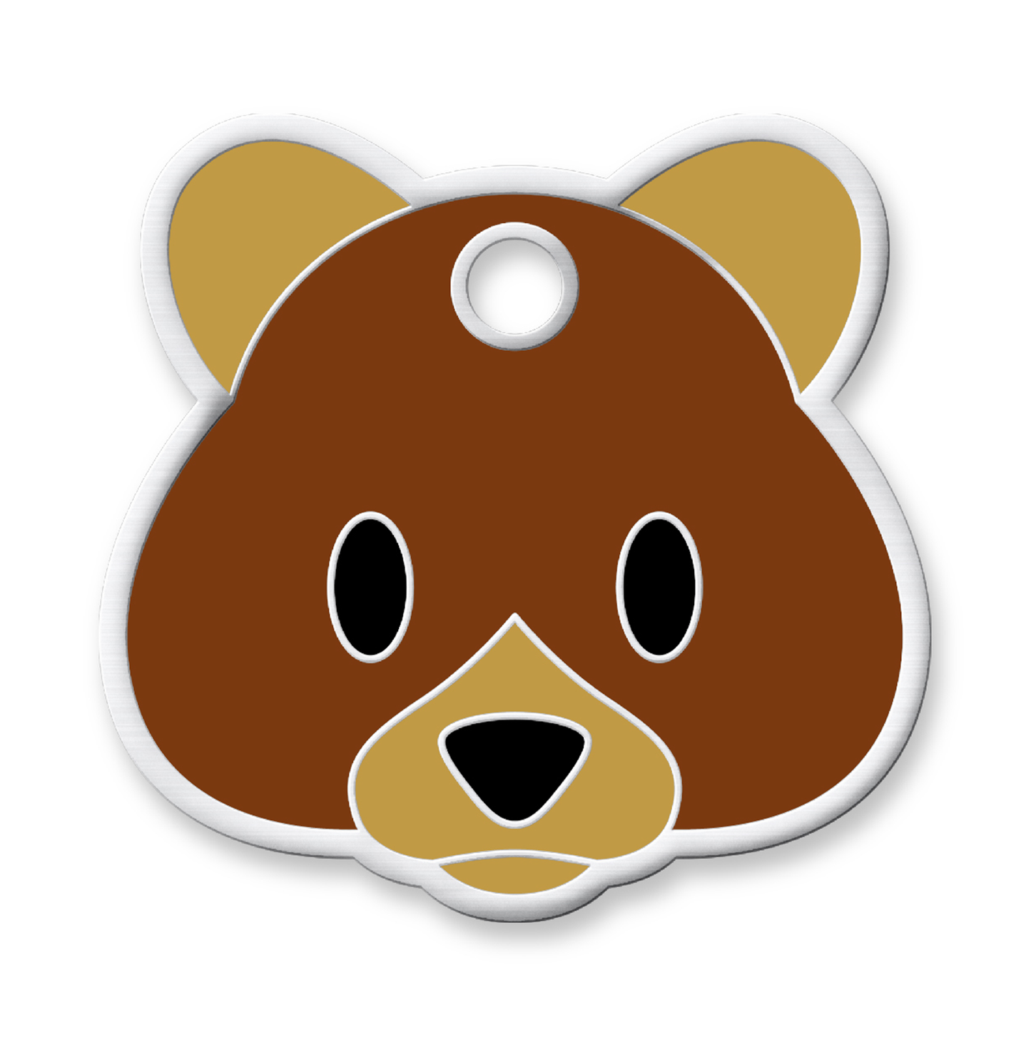 Teddy Bear Emoji Pet ID Tag Micro 20mm