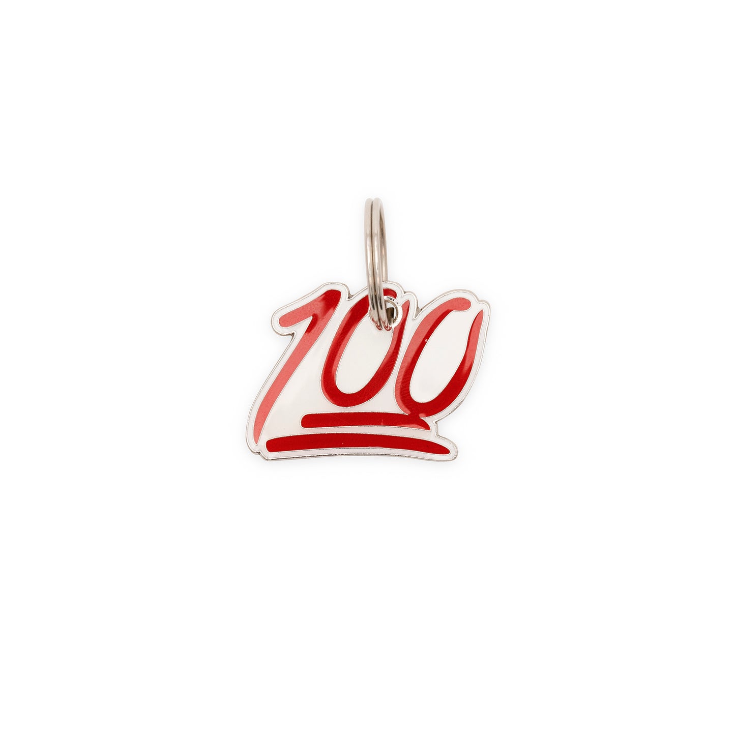 emoji hundred enamel trill paws id tag with steel split ring