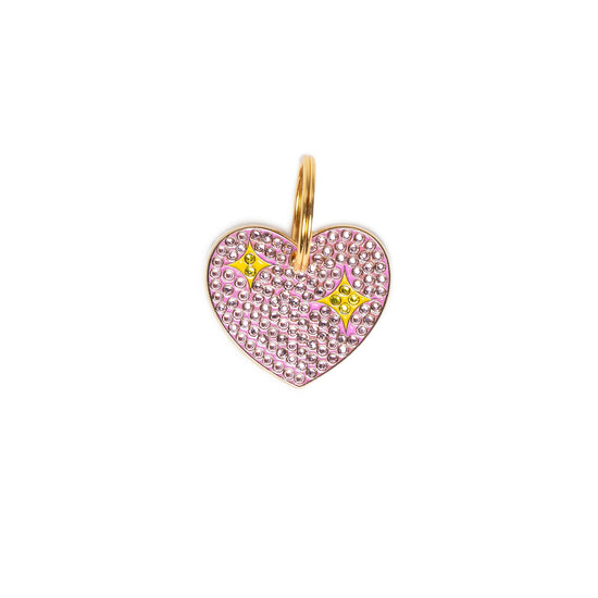 Bling Pink Heart Tag