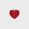 Cuddly As Fuck Tag - red and gold heart enamel pet id tag says cuddly as fuck | trill paws