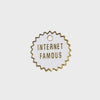 Internet Famous Tag - white and gold enamel pet id tag says internet famous| trill paws