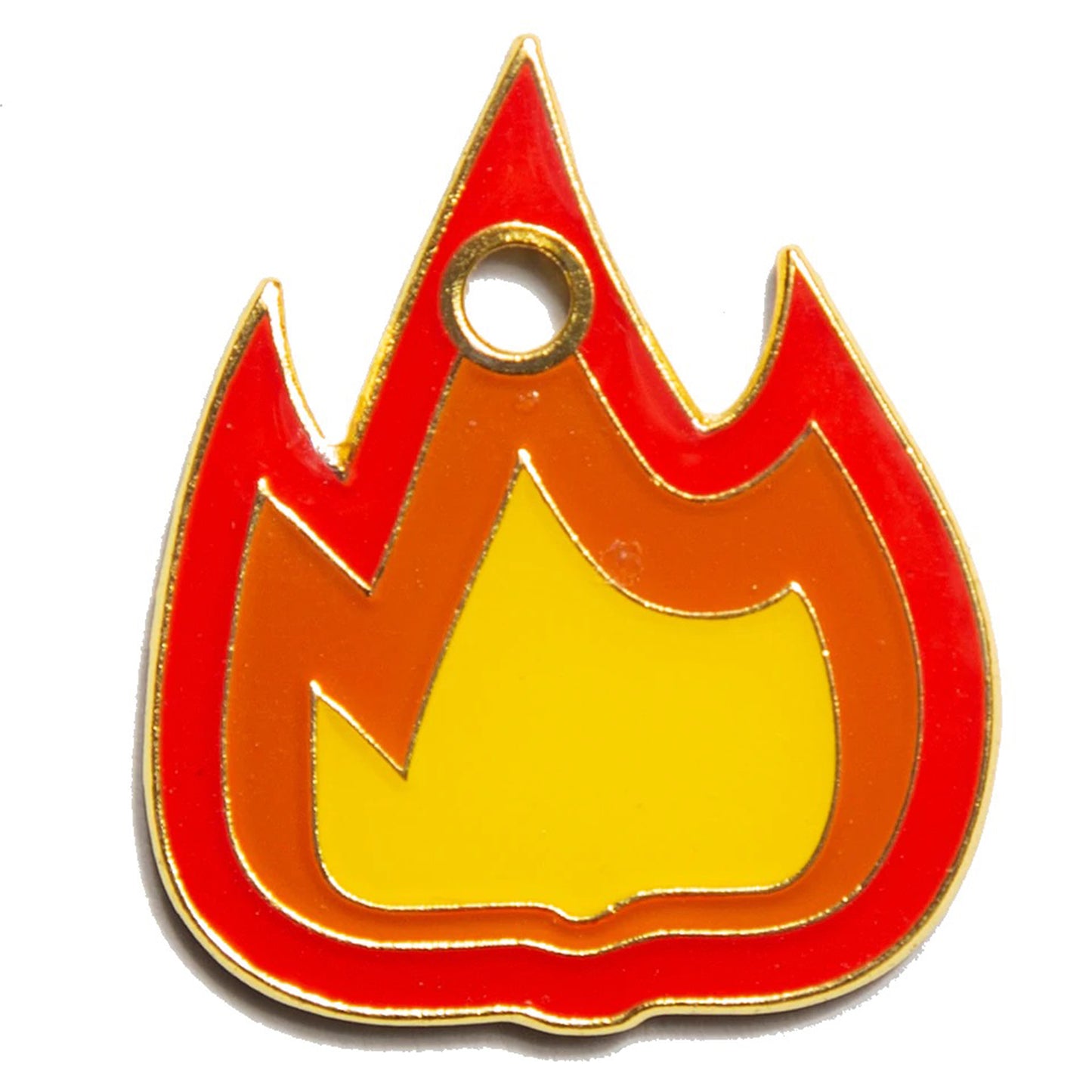 Load image into Gallery viewer, Flame Fire Tag - red and gold enamel pet id tag | trill paws
