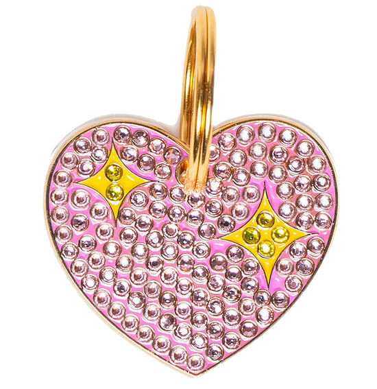 Bling Pink Heart Tag