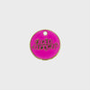  Bad Bitch - pink and gold enamel pet id tag that says bad bitch | trill paws