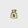Money Bag Tag - black and gold enamel pet id tag | trill paws