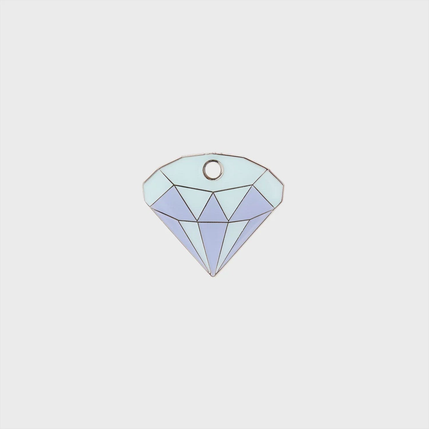 Diamond Tag - blue and silver enamel pet id tag | trill paws